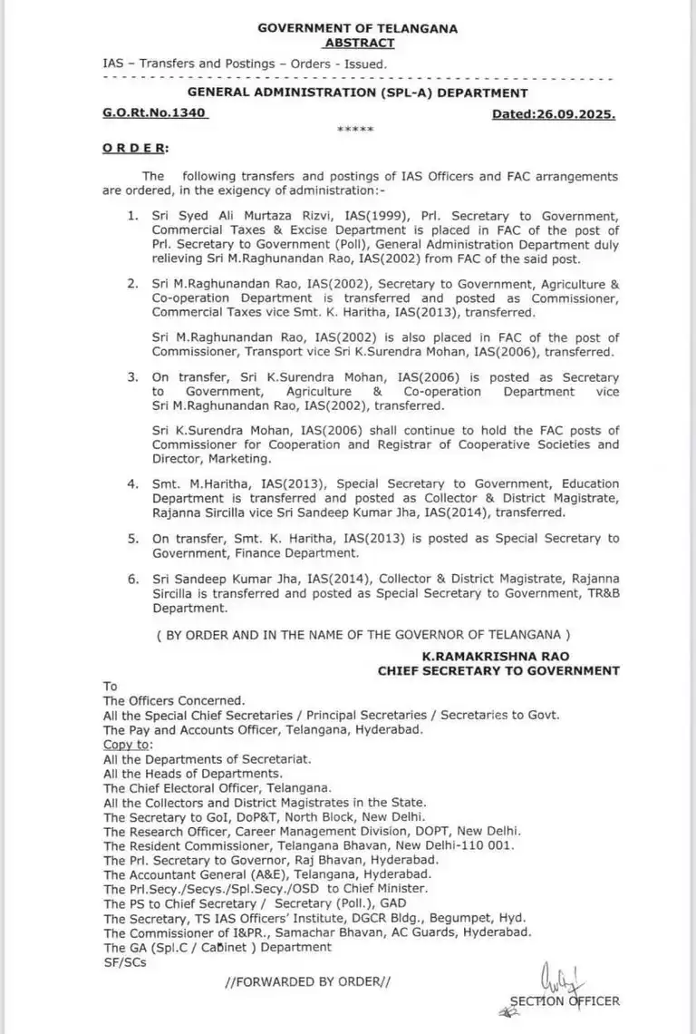  इन IAS-IPS अधिकारियों का हुआ तबादला