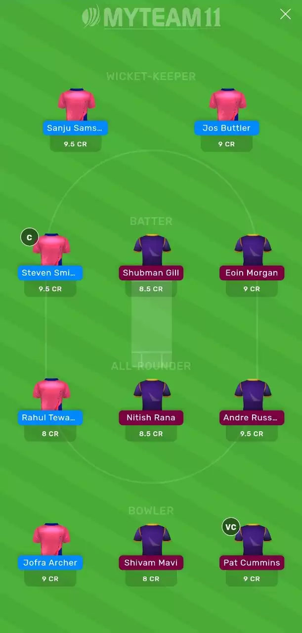 IPL 2020, Match 12: RR vs KKR MyTeam11 Prediction, Team, Playing XI and Fantasy Cricket Tips