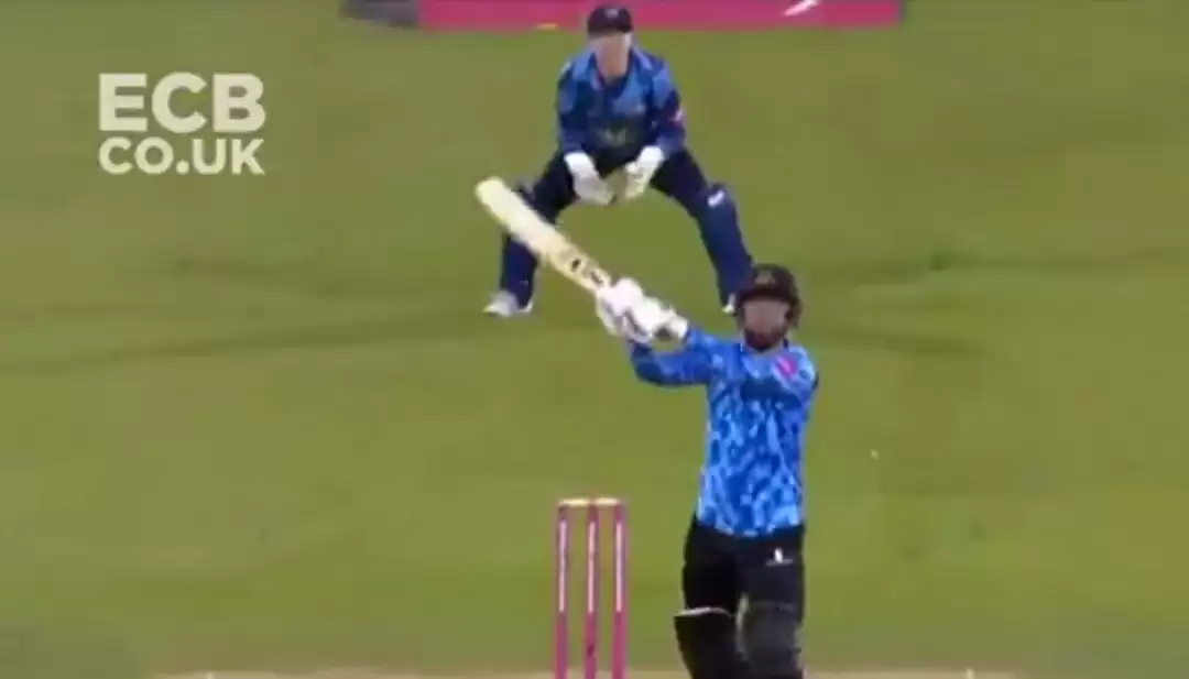 Watch: Rashid Khan betters Dhoni; unleashes stunning helicopter shot, finishes game in Vitality Blast