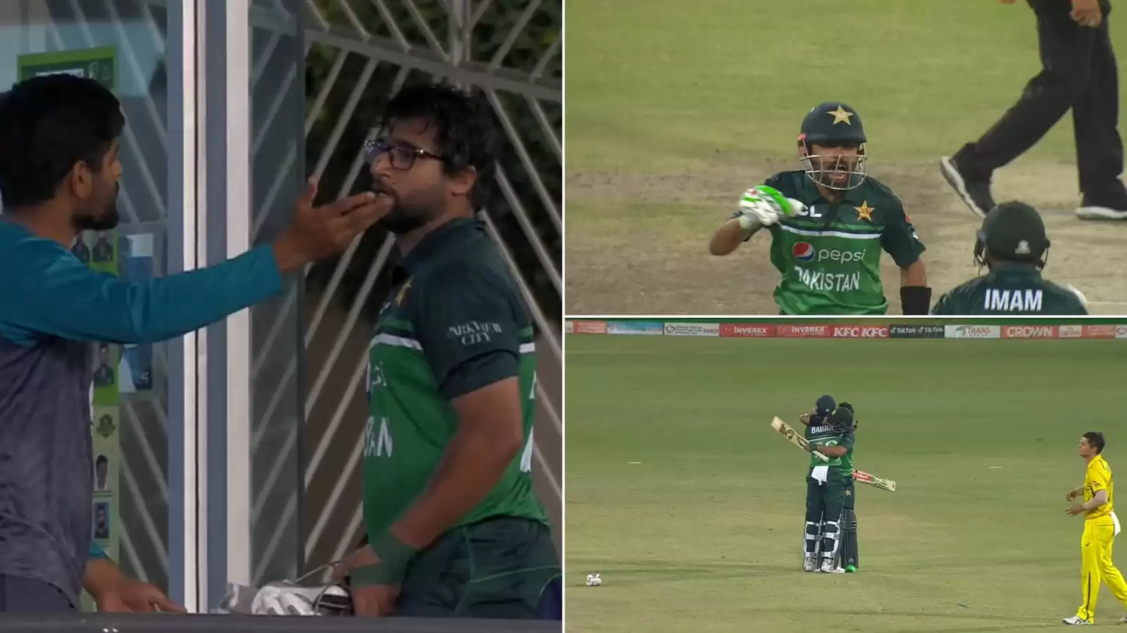 WATCH: Babar Azam slams Imam Ul Haq after 1st ODI dismissal; celebrates hundred together next time