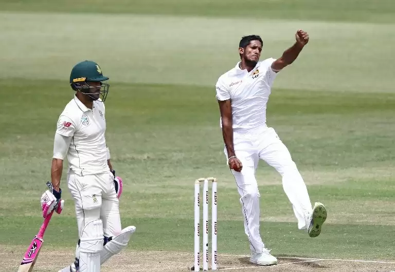 SA vs SL: Kasun Rajitha walks off the field after sustaining an injury