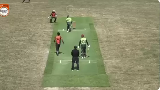 WATCH: &lsquo;Swings Left, Seams Right and Byes&rsquo; &ndash; Weird Bye in ECS T10 game after bowler hits side strip