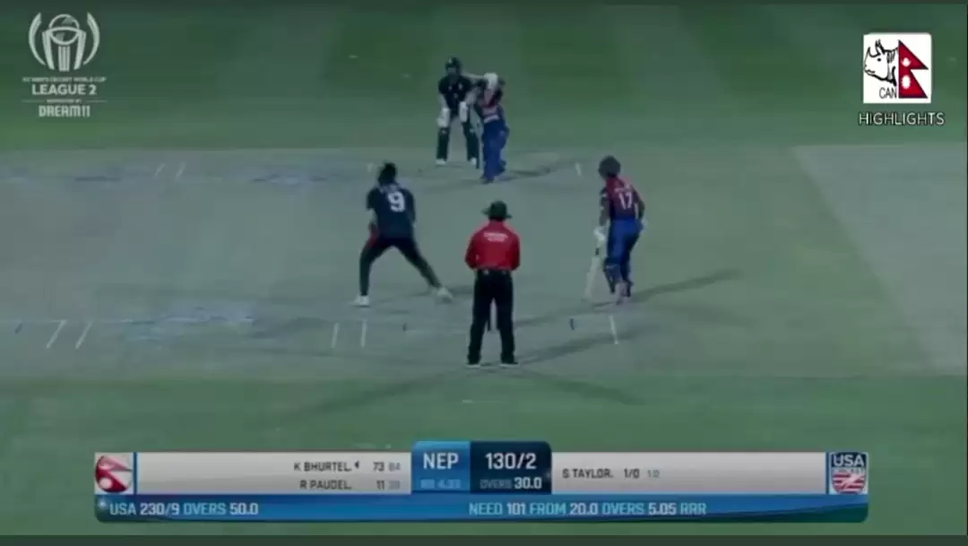 WATCH: Nepal batter unfurls Kohli-like inside out lofted drive for six