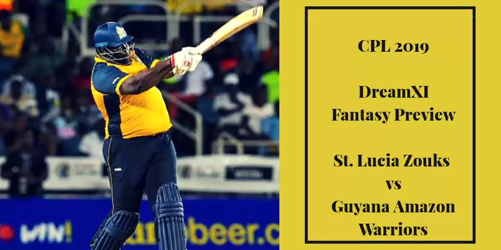 CPL 2019 | SLZ vs GUY: Dream11 Cricket Fantasy Cricket Tips, Playing XI, Pitch Report, Team and Preview