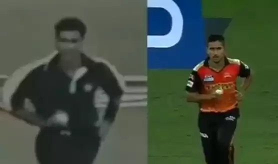 WATCH: Umran Malik&rsquo;s bowling action that has an uncanny resemblance to Waqar Younis