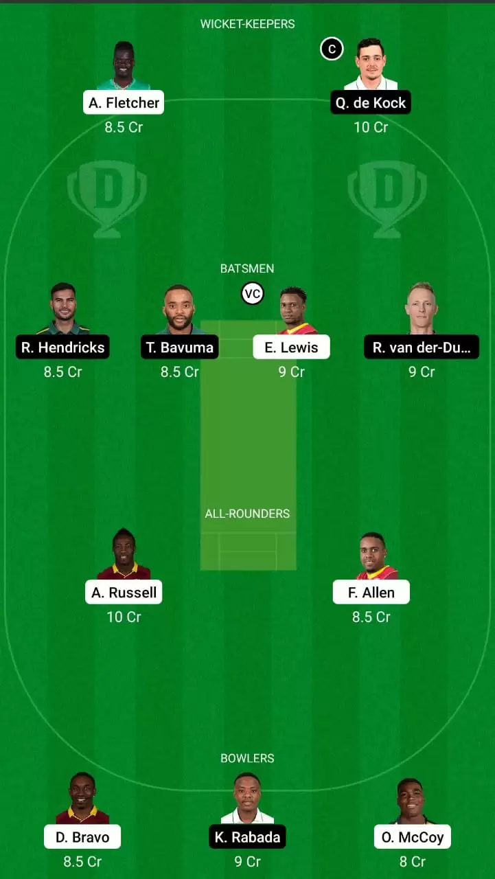 3rd T20I | WI vs SA Dream11 Team Prediction: West Indies vs South Africa Best Fantasy Cricket Tips, Playing XI and Top Player Picks