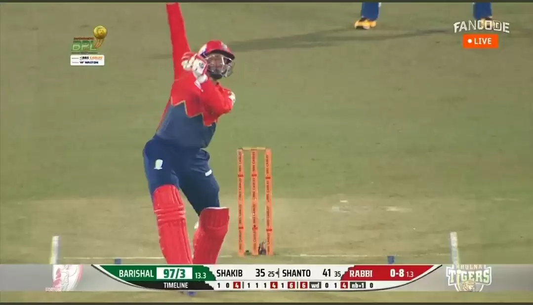 WATCH: Shakib Al Hasan or Rishabh Pant? Bangladeshi all-rounder hits a stunning One-handed Six