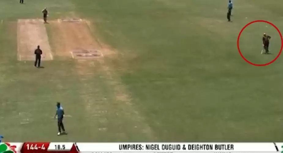 WATCH: Kieron Pollard shocked to see umpire’s decision; walks away from non-striker’s position in protest