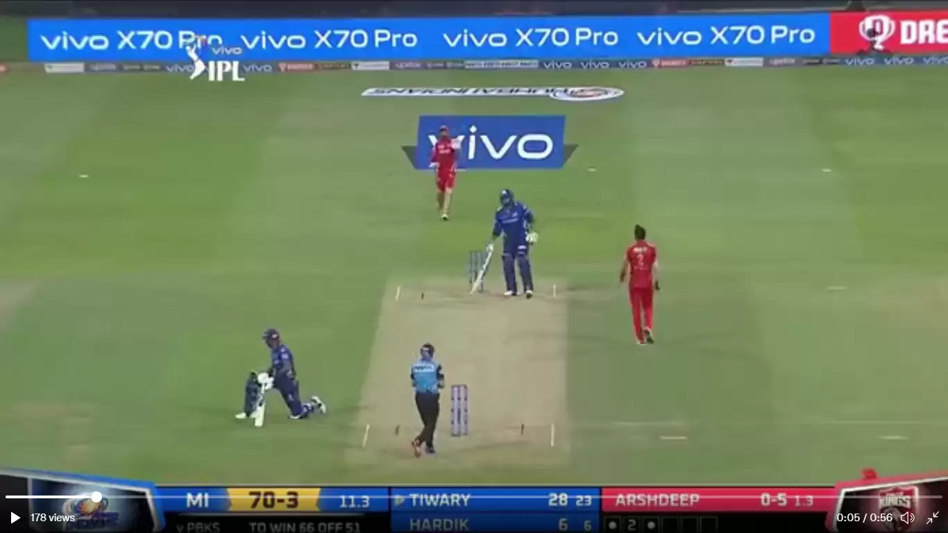 WATCH: Arshdeep Singh fires a throw straight back at Saurabh Tiwary&rsquo;s unmentionables