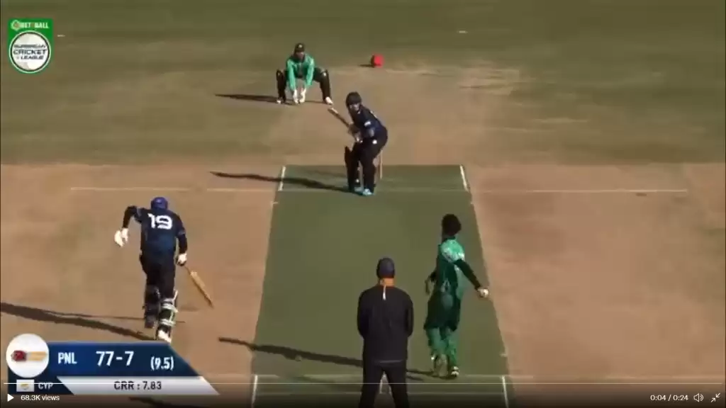 WATCH: Non-striker nearly reaches mid-pitch before ball is bowled in hilarious incident in ECL