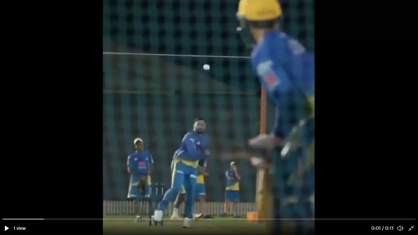 IPL 2021 &ndash; WATCH: MS Dhoni cleans up Jadeja with his off-spin bowling in the nets