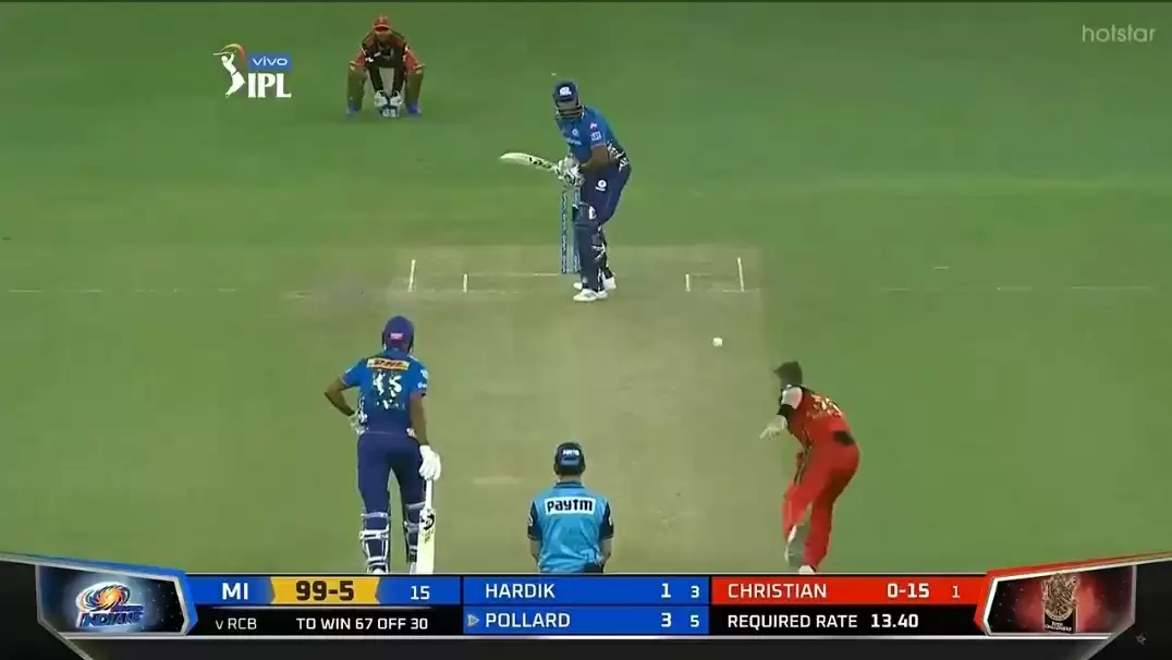 WATCH: RCB&rsquo;s Dan Christian innovates by falling over to wrong side in bowling stride