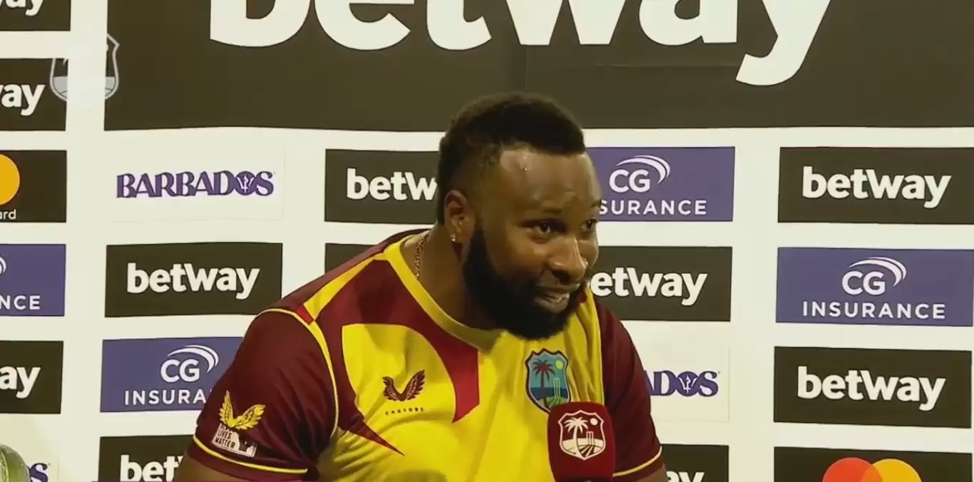WATCH: Kieron Pollard starts post-match interview by singing a song