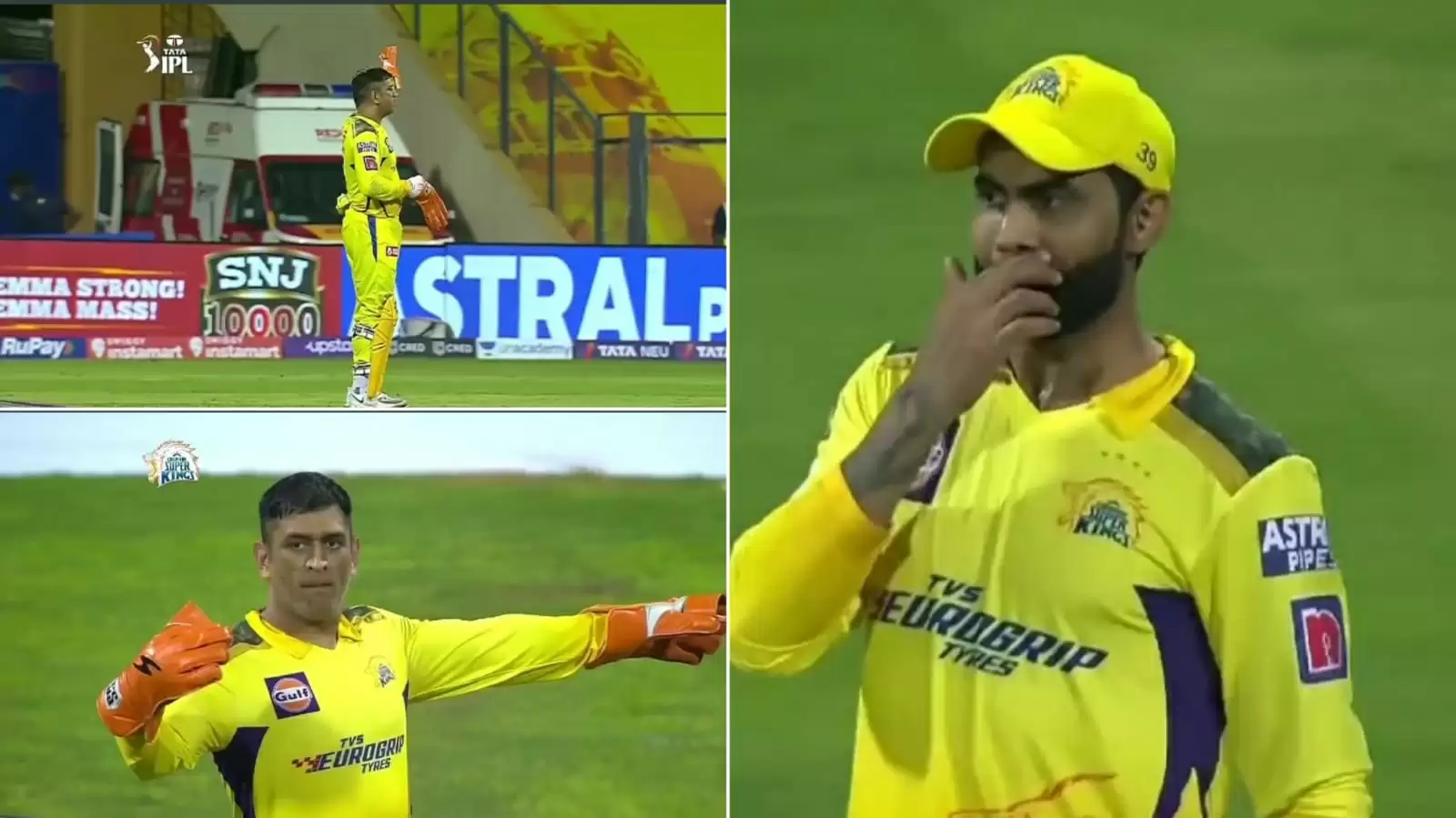 Watch: MS Dhoni sets the field; skipper Ravindra Jadeja looks on helplessly