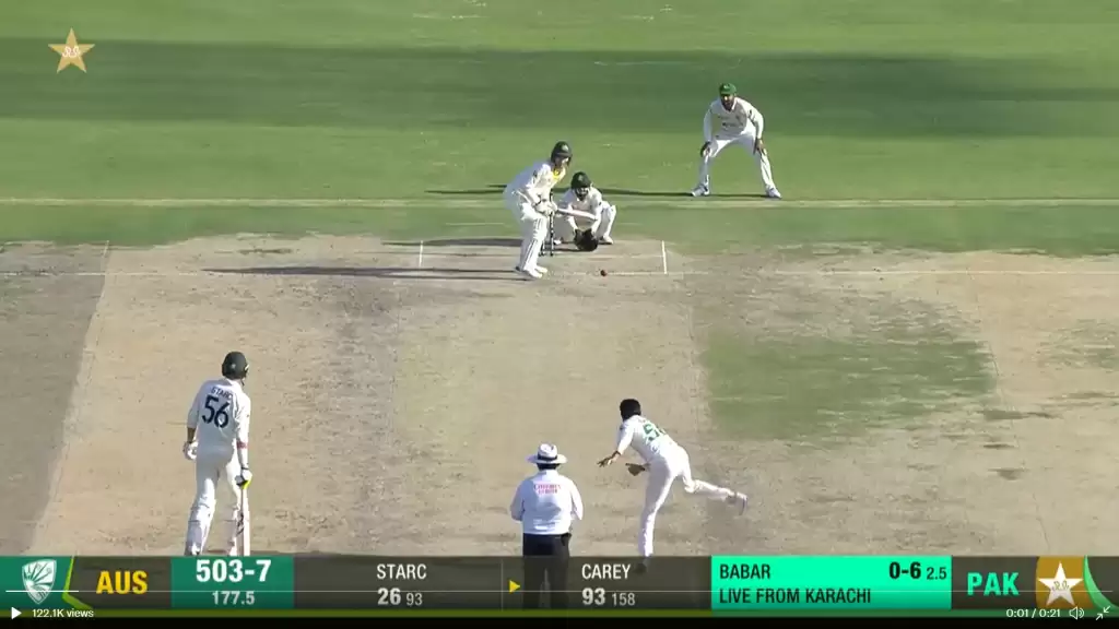 WATCH: Babar Azam cleans up Alex Carey on 93 with his part-time off-breaks