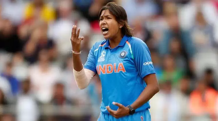 WATCH: WI openers smash legend Jhulan Goswami for five fours in an over