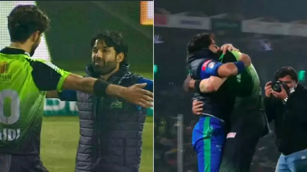 WATCH: PSL 2022 title-winning Lahore Qalandars skipper Shaheen Afridi lifts losing captain Mohammad Rizwan after match in incredible gesture