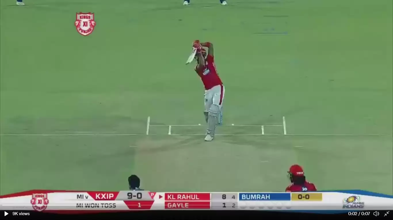 WATCH: The unforgettable KL Rahul loft over cover for six off Jasprit Bumrah