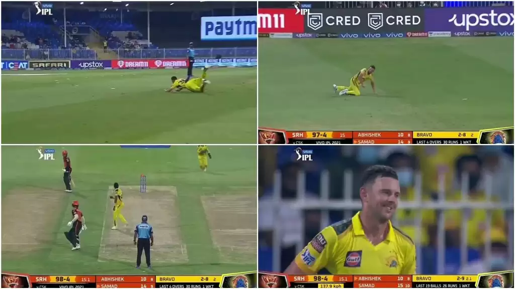 WATCH: Hazlewood’s sensational one-hand stop and back-hand roll to hit stumps from fine leg