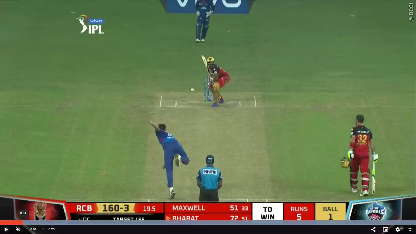 WATCH: KS Bharat holds his nerve, slams incredible final ball six to lead RCB to win