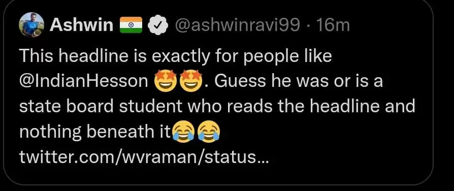 R Ashwin issues clarification after facing flak for deleted tweet