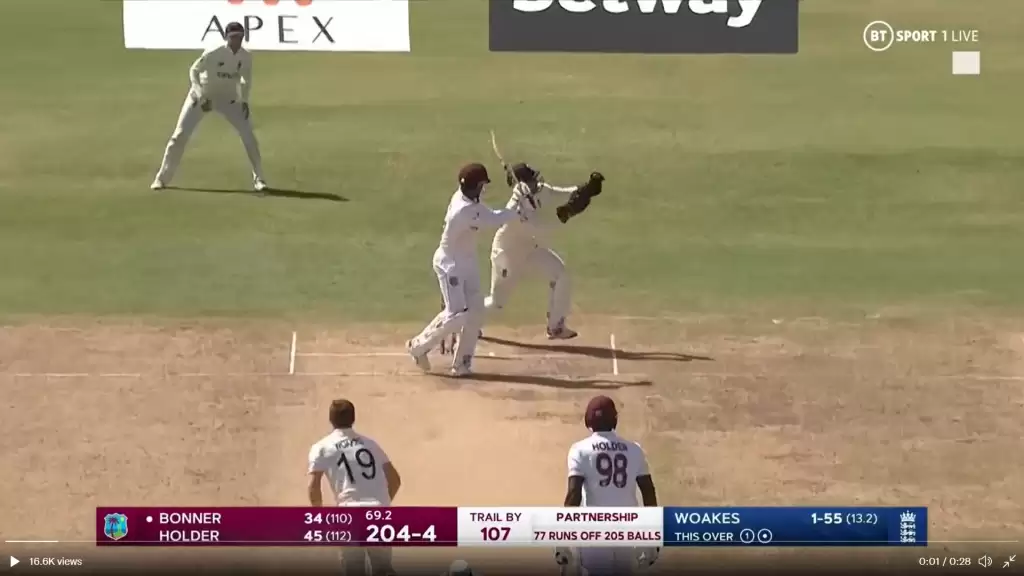Watch: Ben Foakes makes spectacular leg-side stop standing up to fast bowler