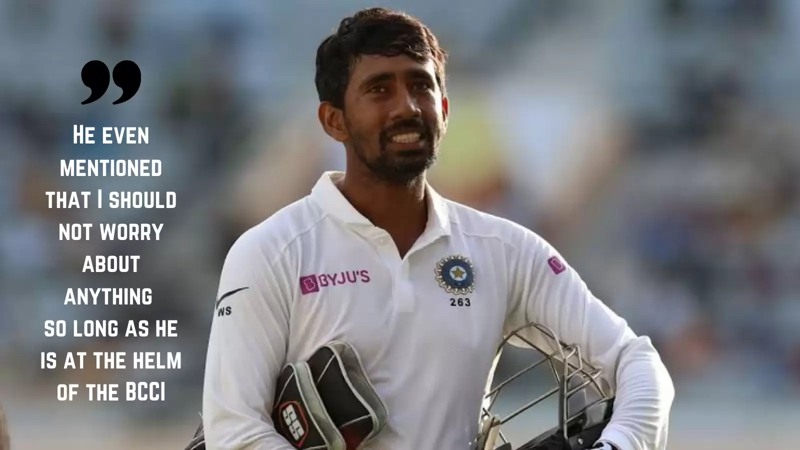 Wriddhiman Saha: Ganguly assured me of my place; Dravid wanted me to retire