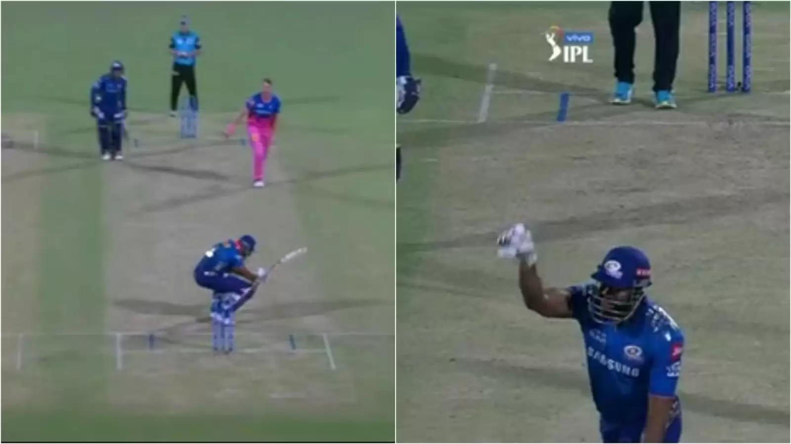 IPL 2021: WATCH – Kieron Pollard gets freak helmet boundary despite a near-perfect bouncer from Chris Morris