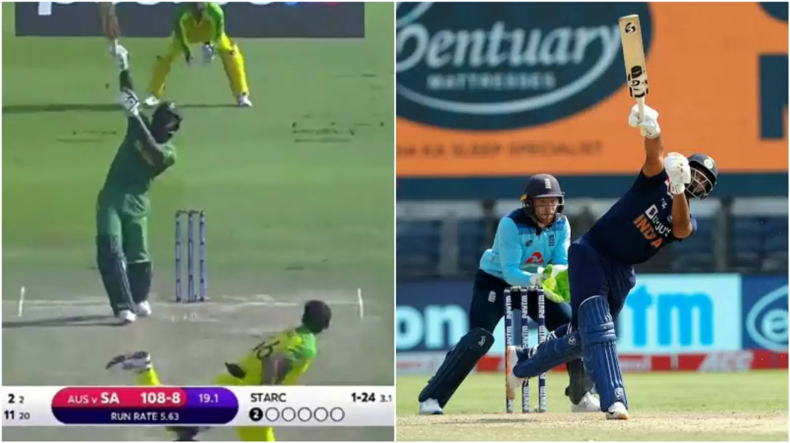 WATCH: Rabada hits Starc for one-handed Rishabh Pant-style six