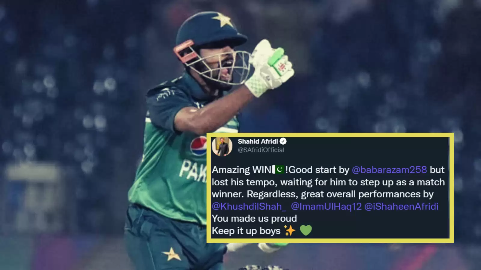 Shahid Afridi faces flak for criticising Babar Azam after Pakistan’s record win