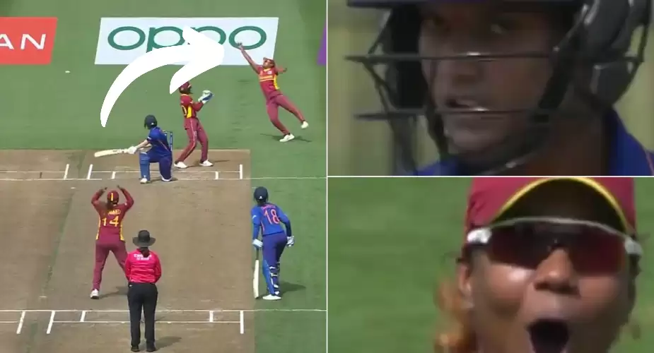 WATCH: India stunned by outrageous slip catch by Hayley Matthews in Women&rsquo;s World Cup 2022 game | WI v IND
