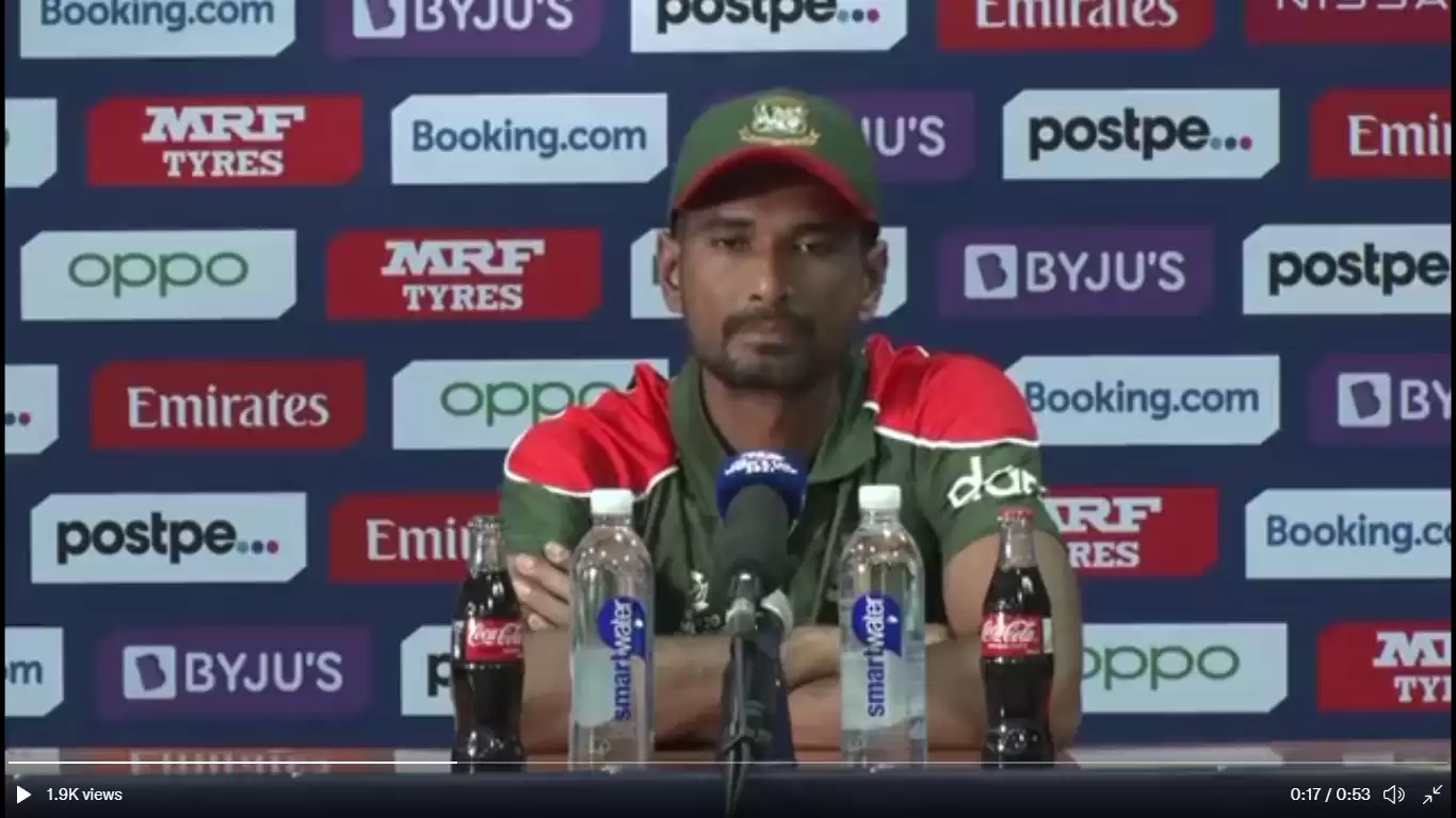 WATCH: Mahmudullah stops speaking at press conference after Scotland&rsquo;s noisy celebration