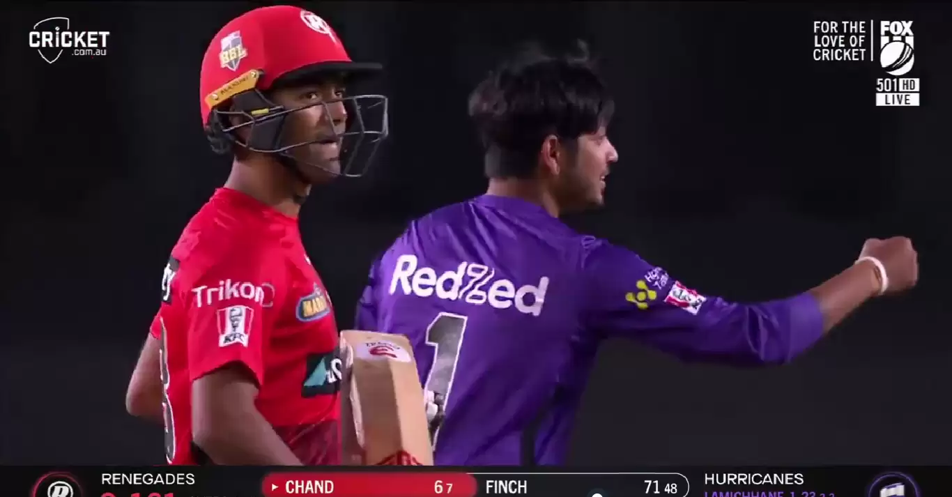 WATCH: Unmukt Chand misses out on BBL debut for Melbourne Renegades; dismissed for 6 by Lamichhane