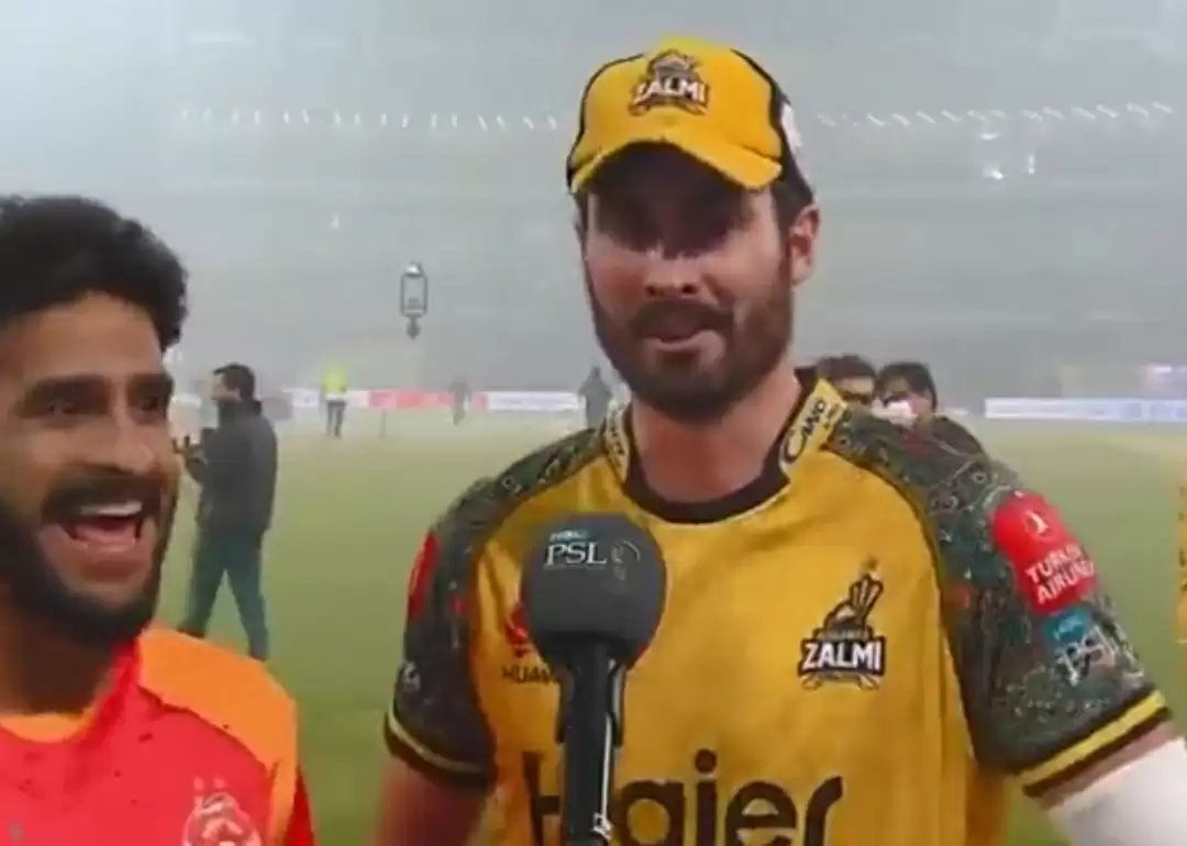 WATCH: Hasan Ali swoops in with funny comment while Ben Cutting was interviewed by his wife | PSL 2022