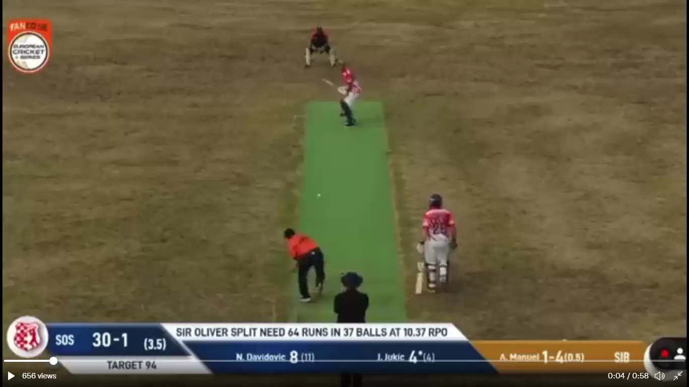 WATCH: The most incredible dot ball ever; batter does a 360&deg; at the crease in ECS Croatia game