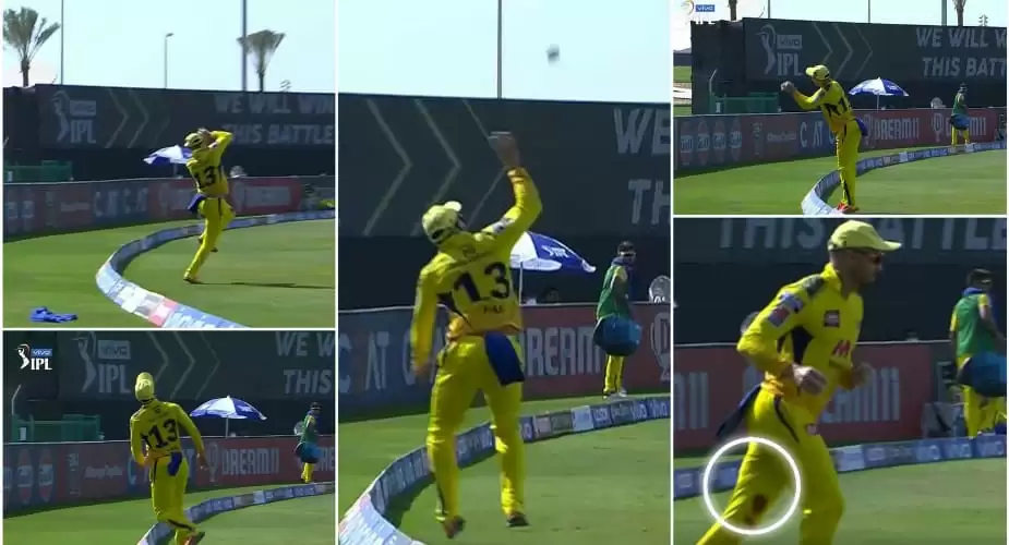 WATCH: Knees still bleeding, Faf du Plessis takes sensational juggling catch near boundary