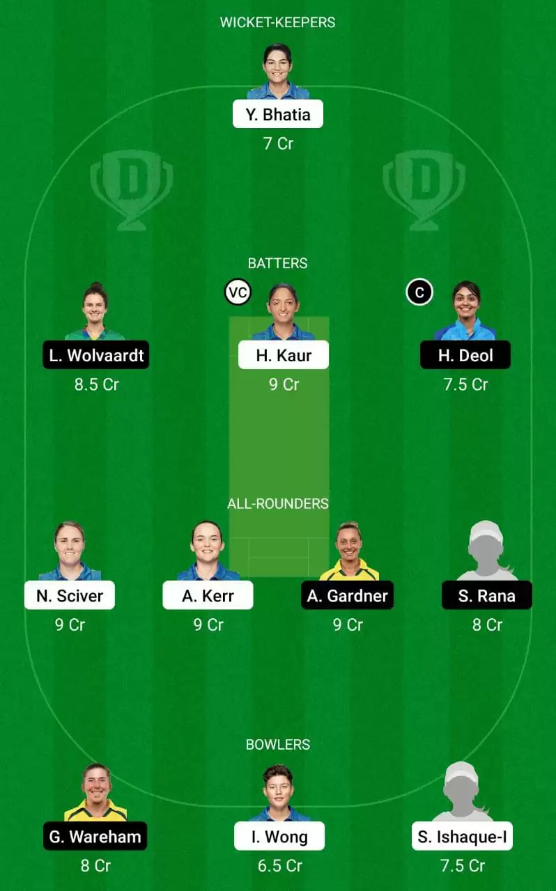 MI-W vs GUJ-W Dream11 Prediction WPL 2023 mega league team