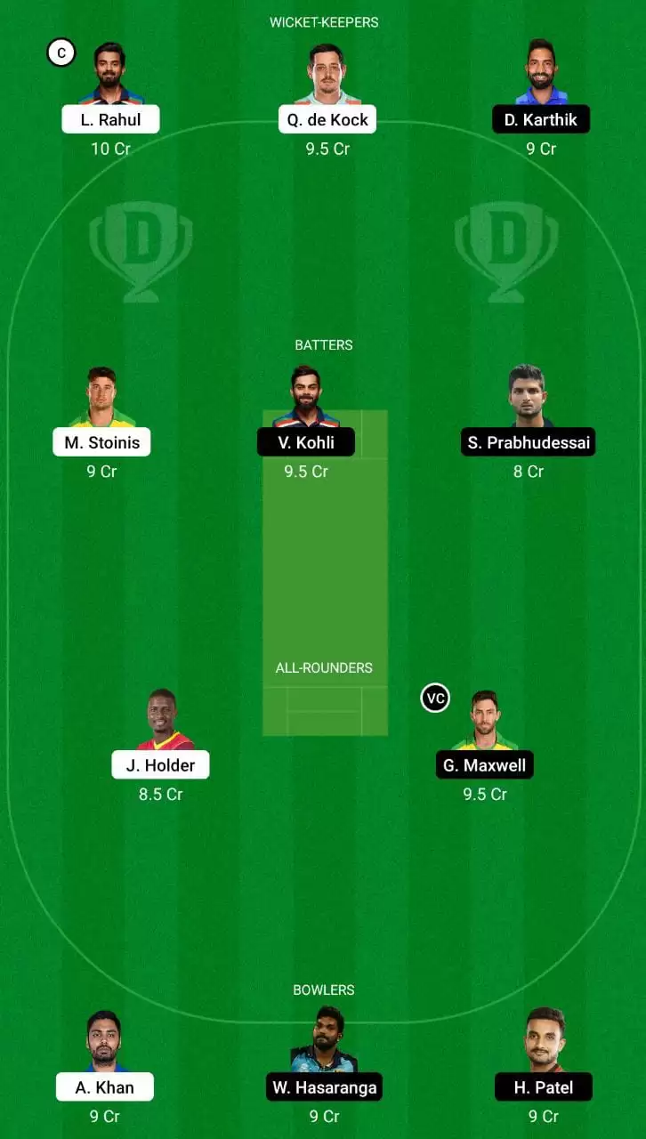 LKN vs BLR Dream11 Team