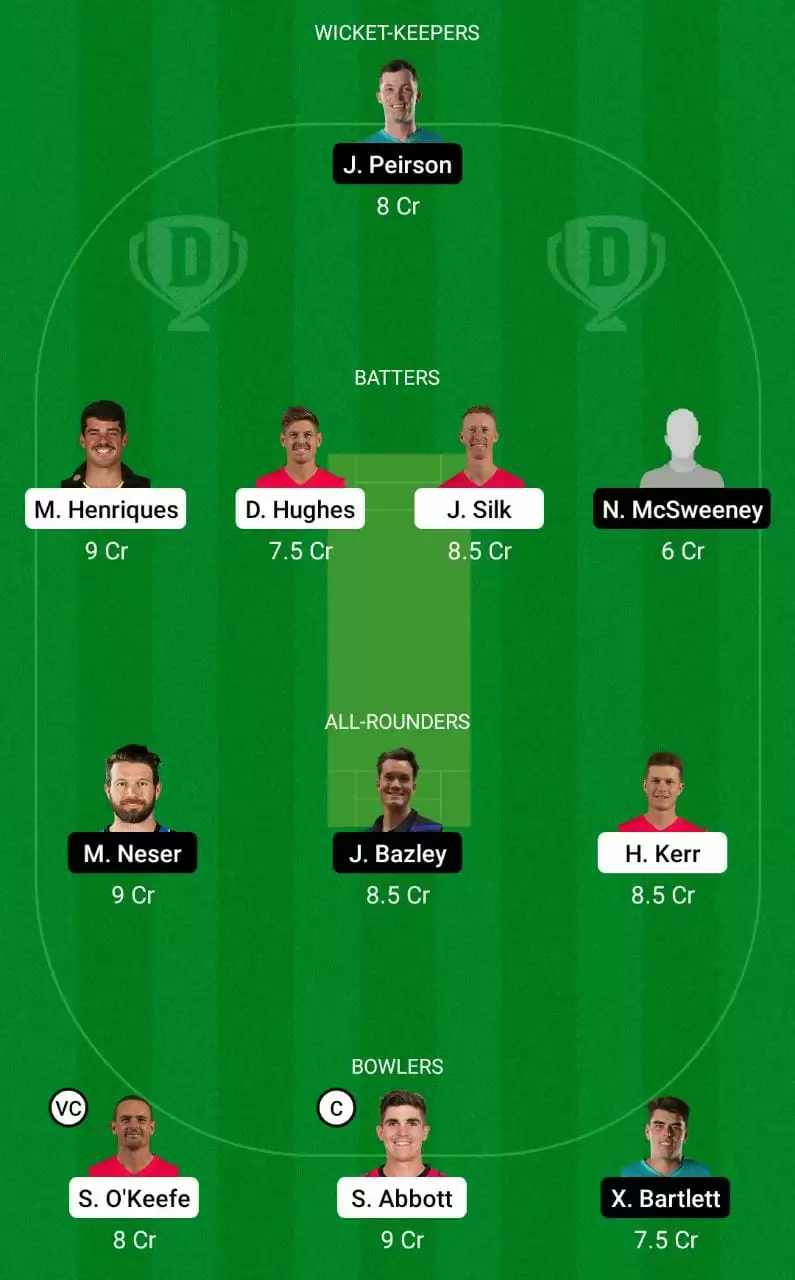 SIX vs HEA Dream11 Prediction challenger small league team BBL 2022-23 fantasy Cricket tips