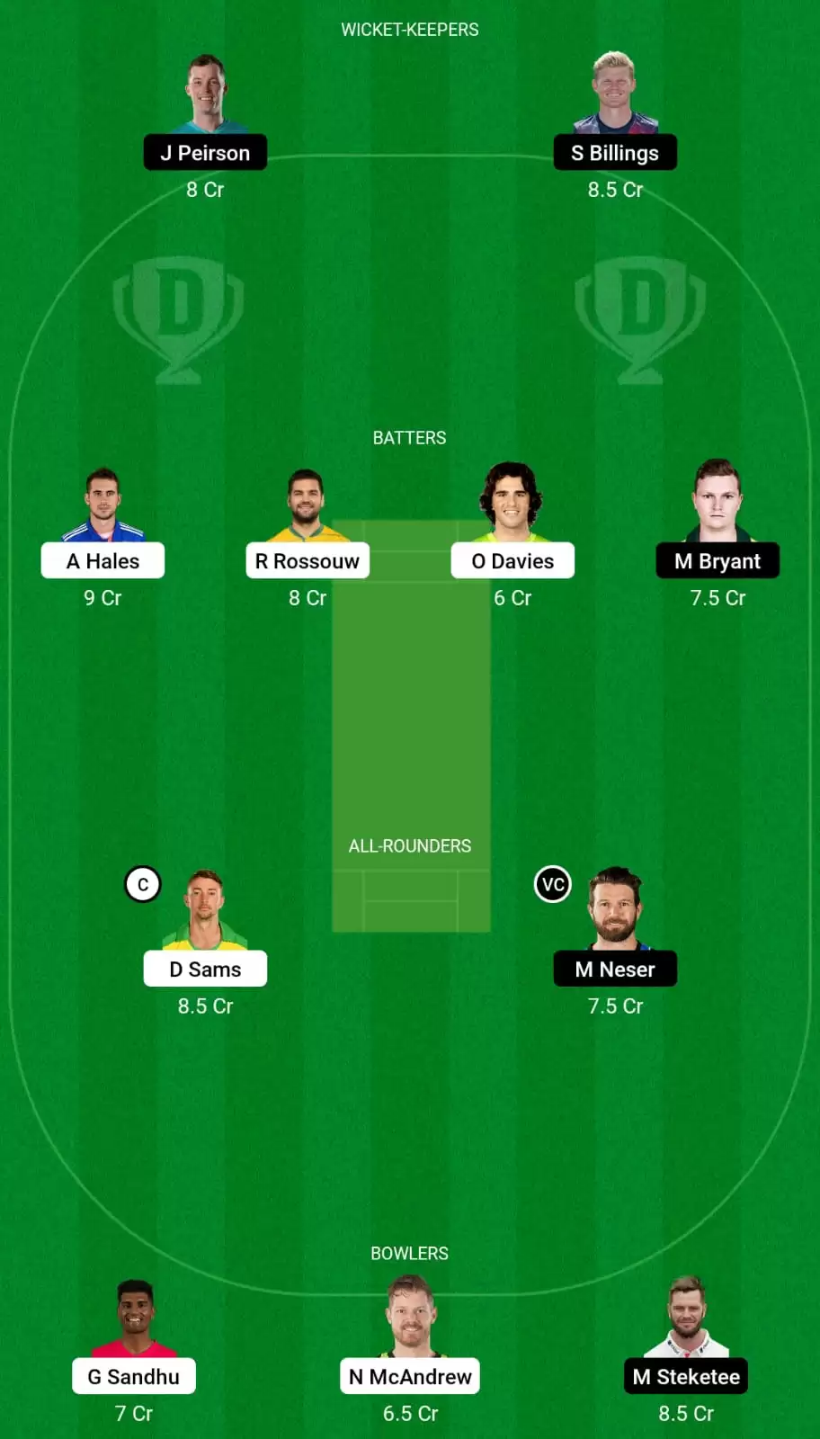 THU vs HEA Dream11 Small League Team