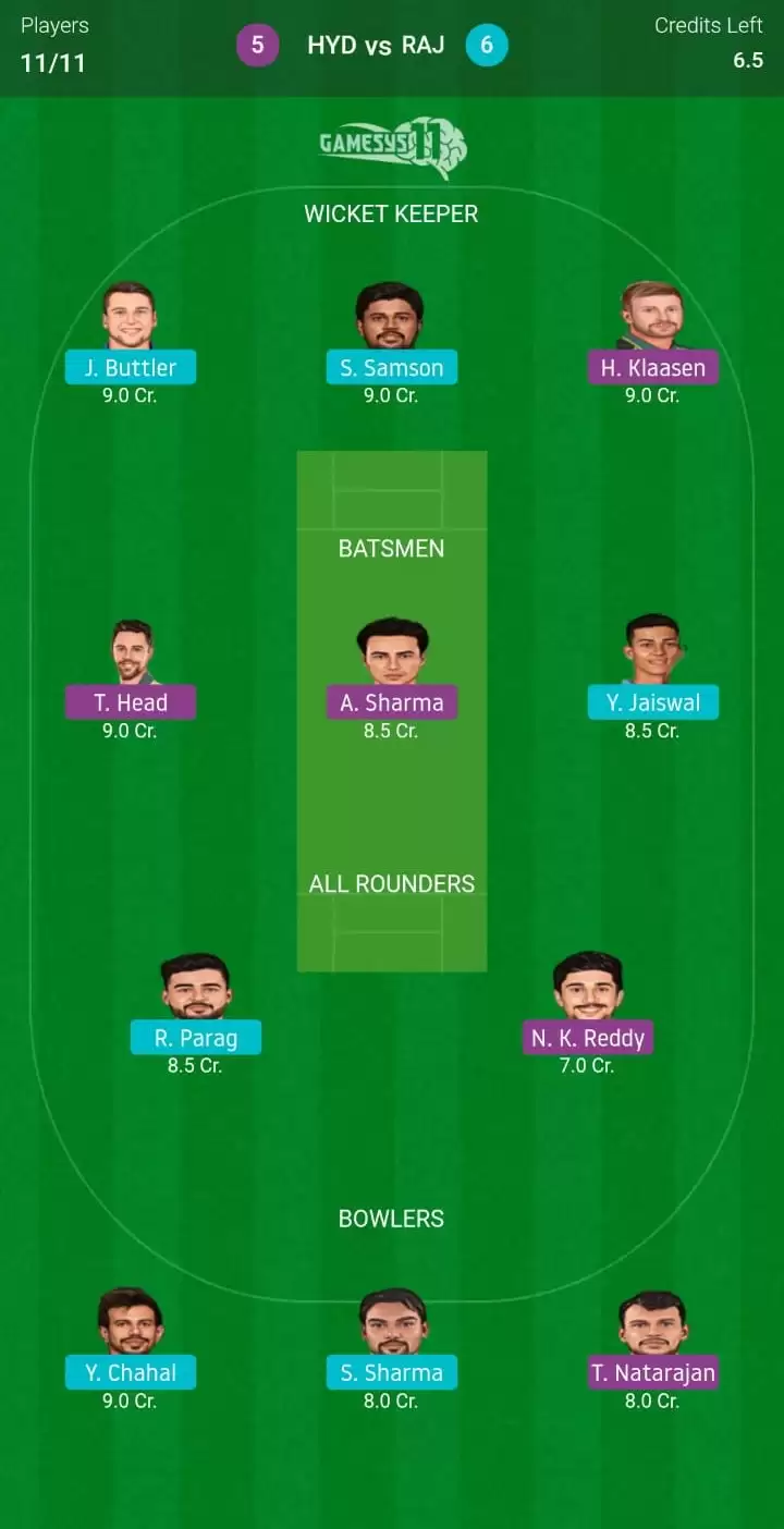 HYD vs RAJ Gamesys