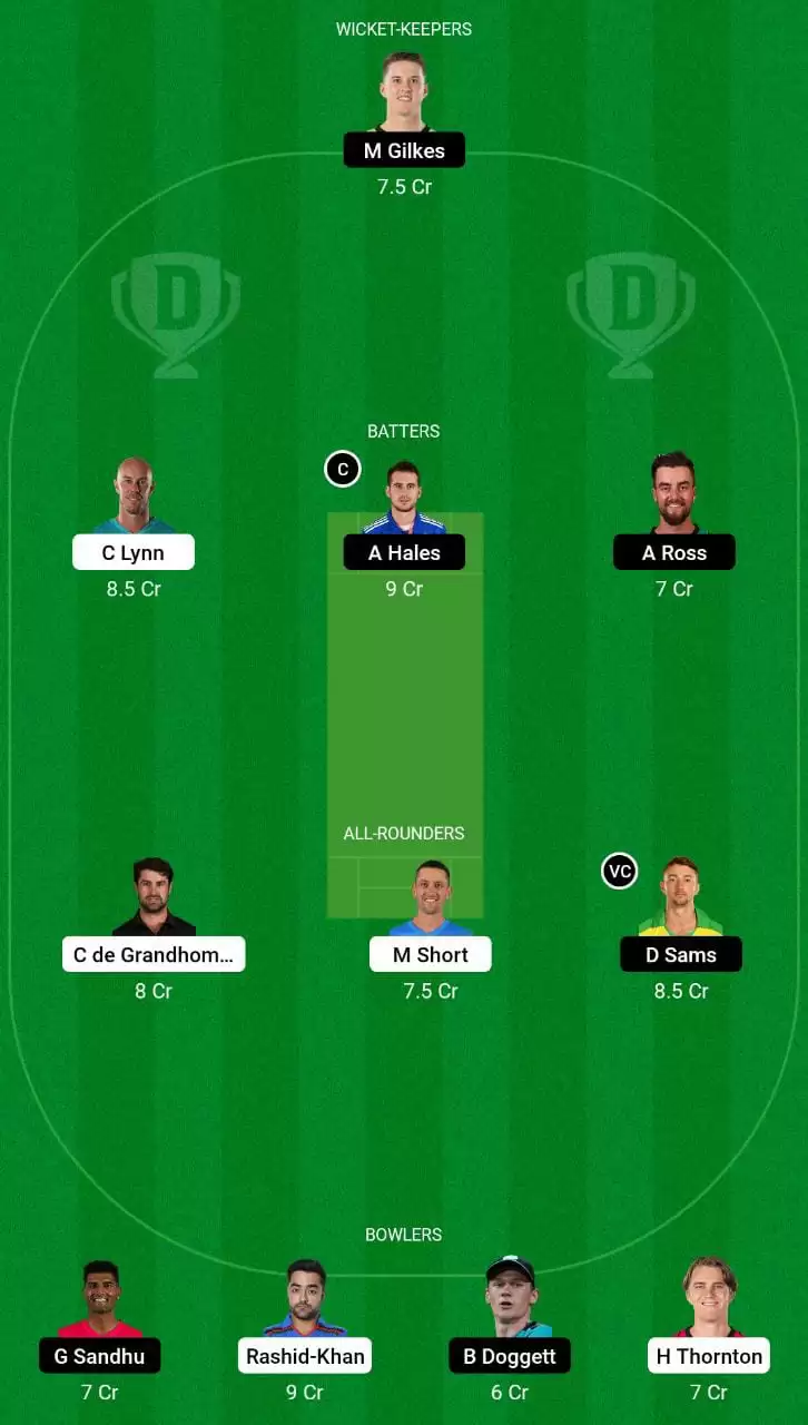 STR vs THU Dream11 Grand League Team