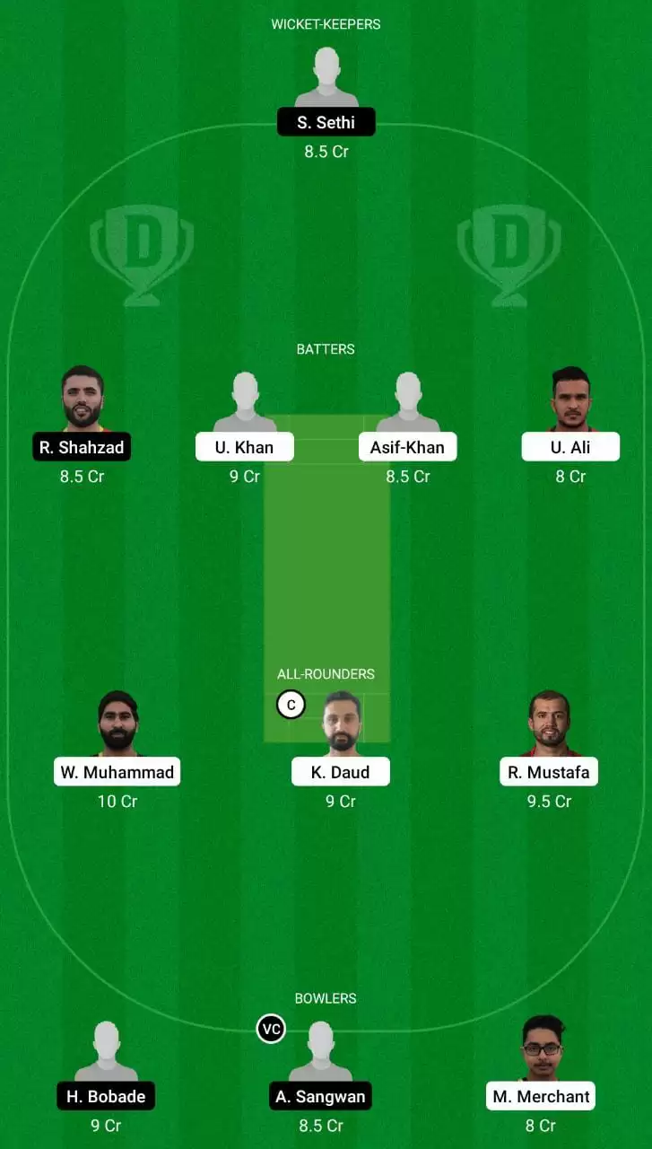 FUJ vs DUB Dream11 Team