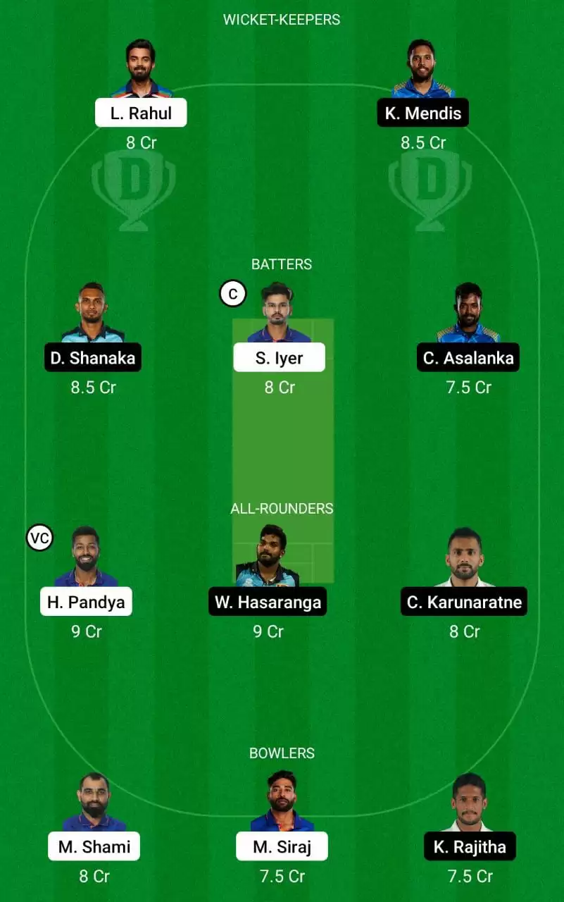 IND vs SL Dream11 Prediction 1st ODI