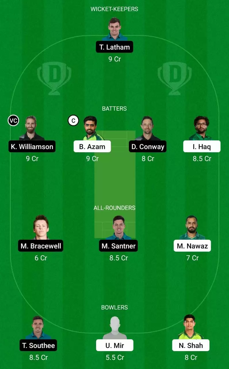 PAK vs NZ Dream11 Team 3rd ODI Small League Team