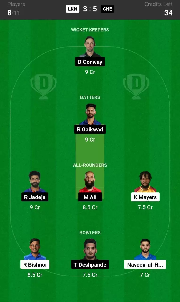 LKN vs CHE Dream11 Prediction IPL 2023 match 45 Dream11 Team