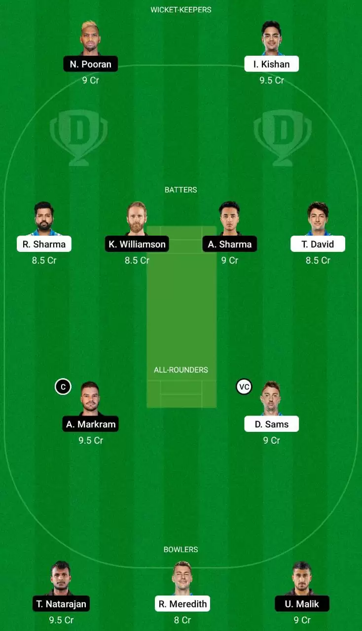 MI vs SRH Dream11 Team
