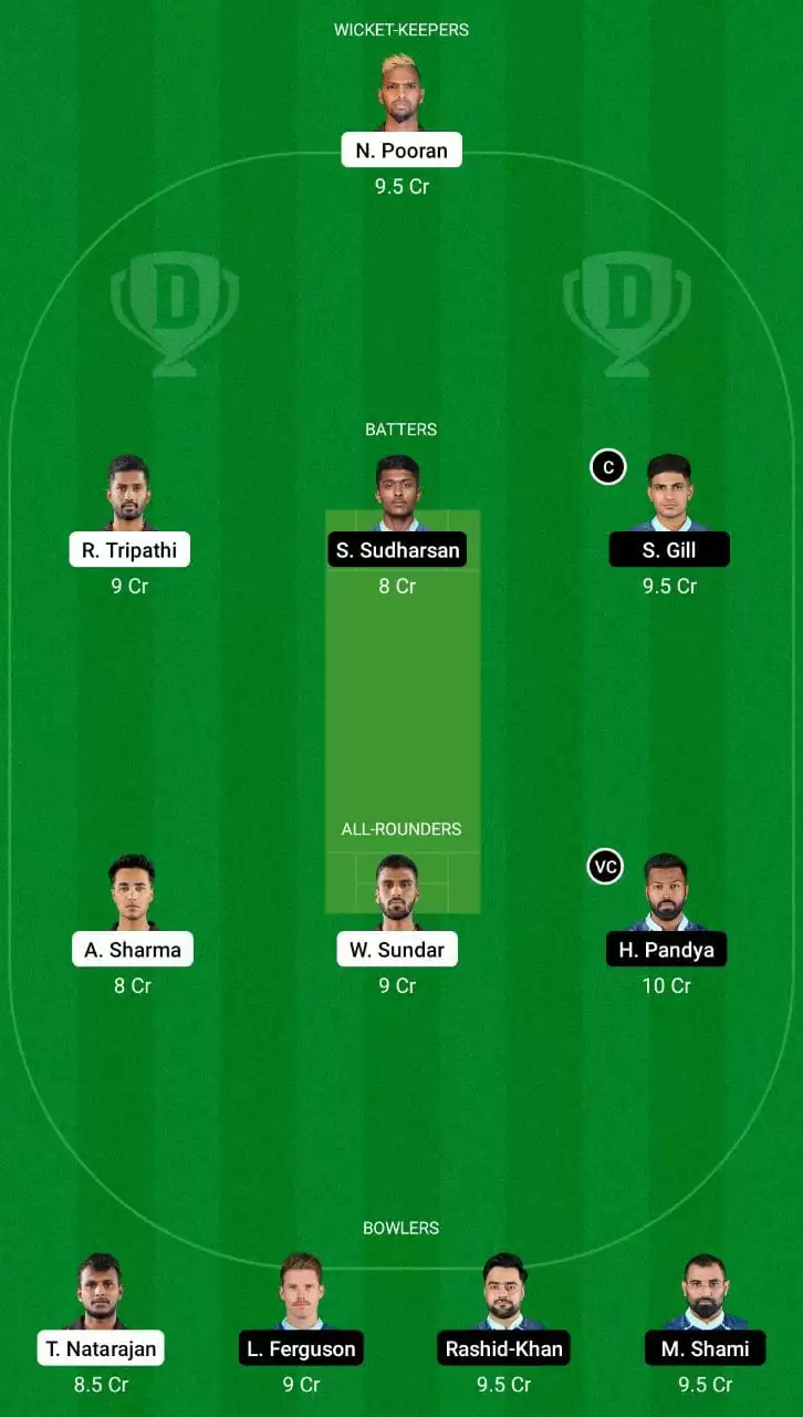 SRH vs GT Dream11 Team