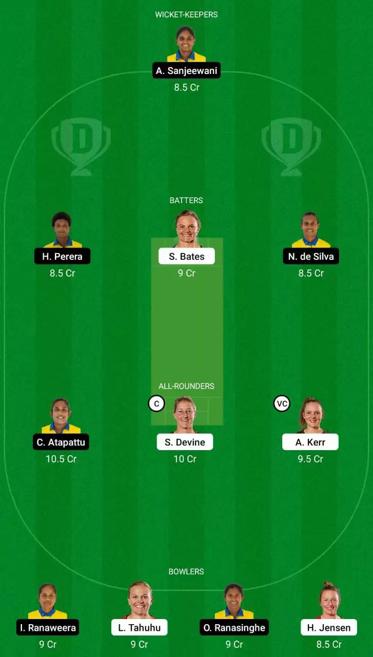 NZ-W vs SL-W Dream11 Team