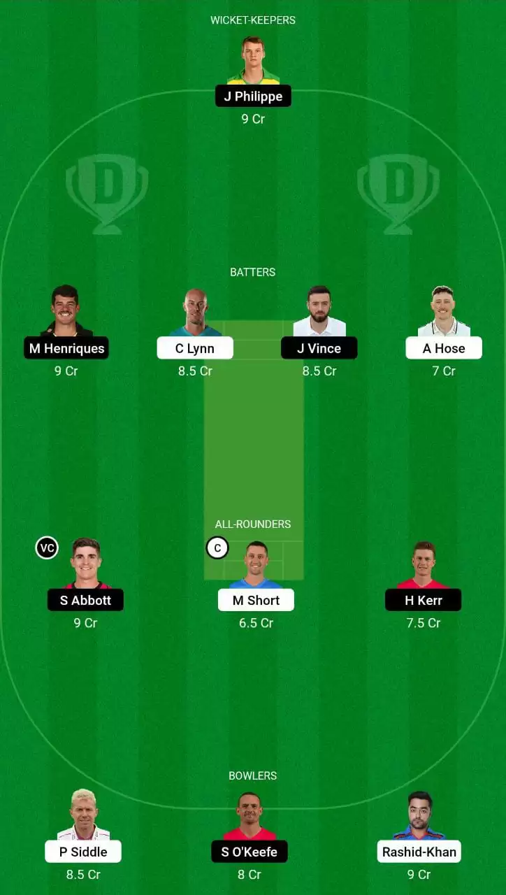 STR vs SIX Dream11 Small League Team